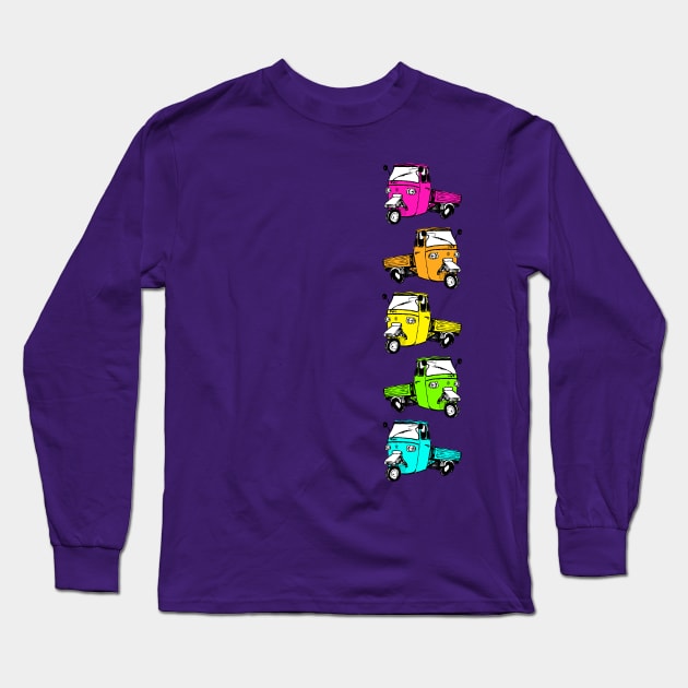 Ape Piaggio fluo Long Sleeve T-Shirt by frankymonty